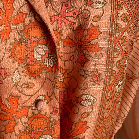 SOLDSOLDSOLD Vintage orange Alfred Shaheen dress - Picture 9 of 12